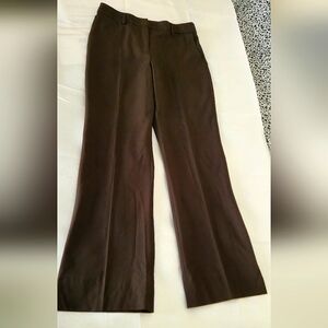 BCBGMaxAzria BROWN wide leg dress slacks wool/ polyester blend size 4